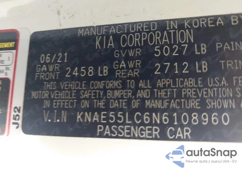 2022 Kia Stinger Gt2 z USA, uszkodzony, nr VIN KNAE55LC6N6108960